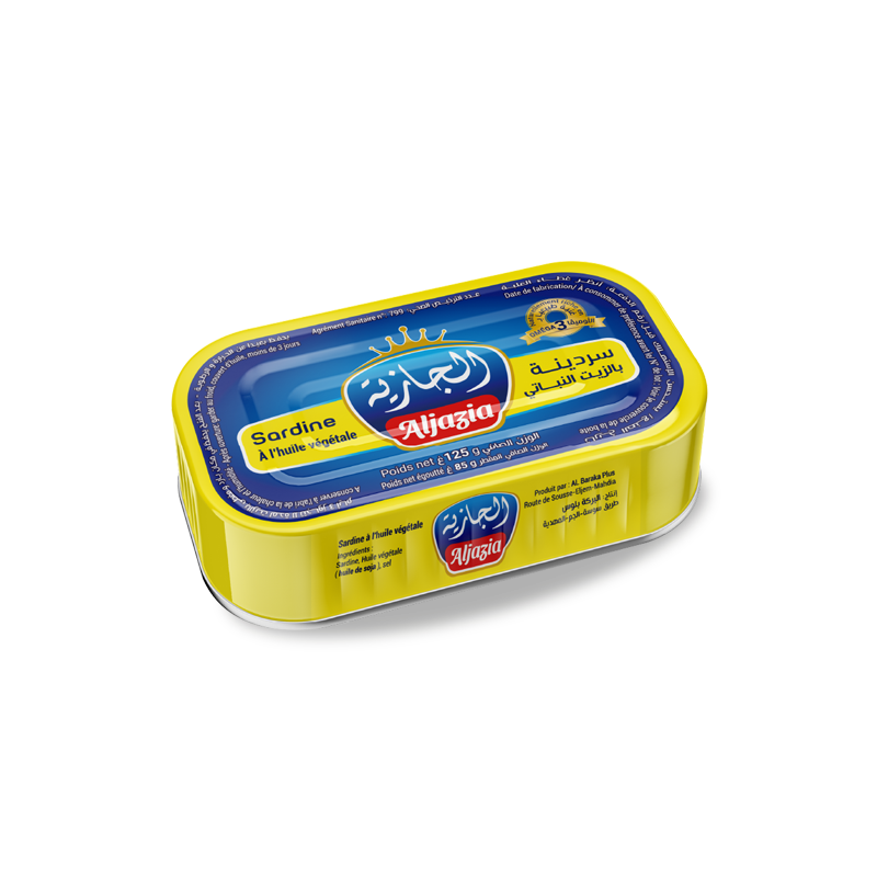 Sardines in vegetable oil 125g – Aljazia